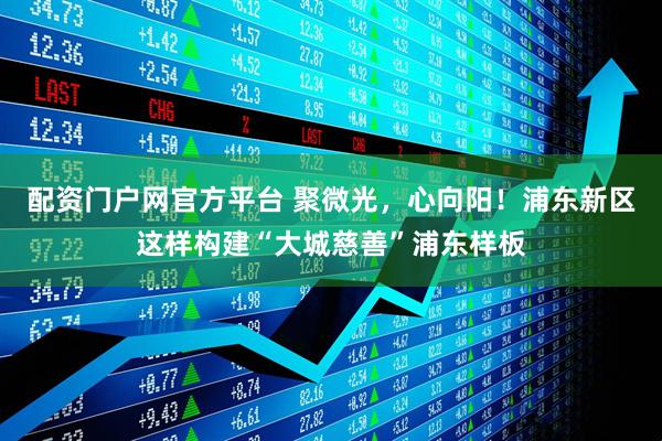 配资门户网官方平台 聚微光，心向阳！浦东新区这样构建“大城慈善”浦东样板