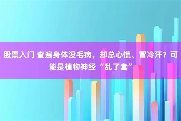 股票入门 查遍身体没毛病，却总心慌、冒冷汗？可能是植物神经 “乱了套”